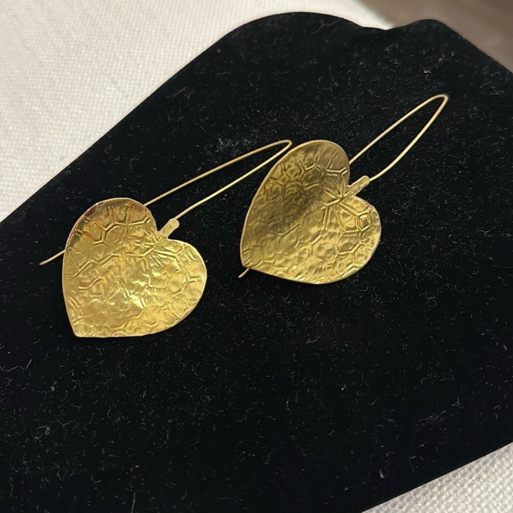 VINTAGE LEAF EARINGS HANDMADE - Picture 3 of 15